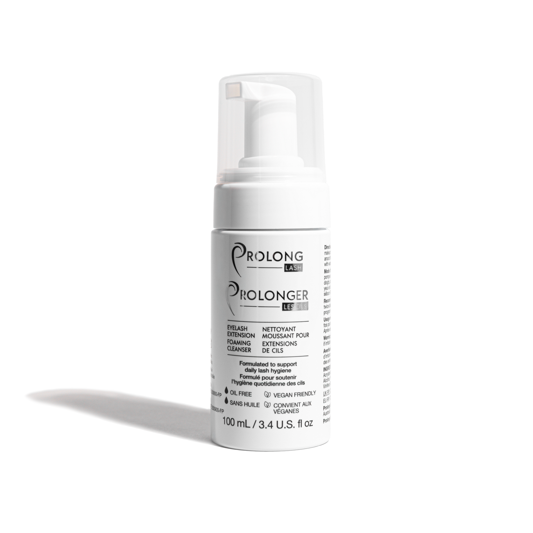 White bottle with pump and 'Prolong' branding on a white background