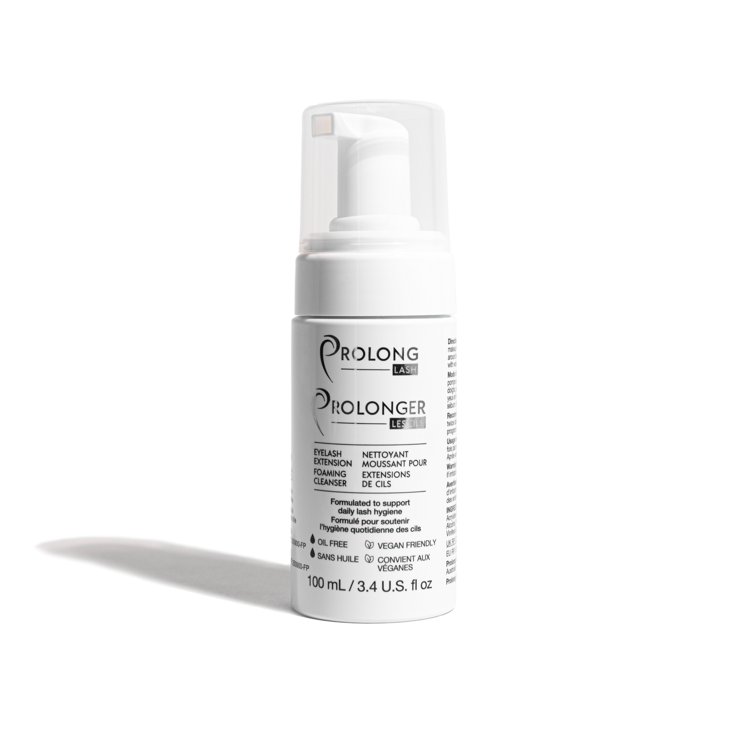 White bottle with pump and 'Prolong' branding on a white background