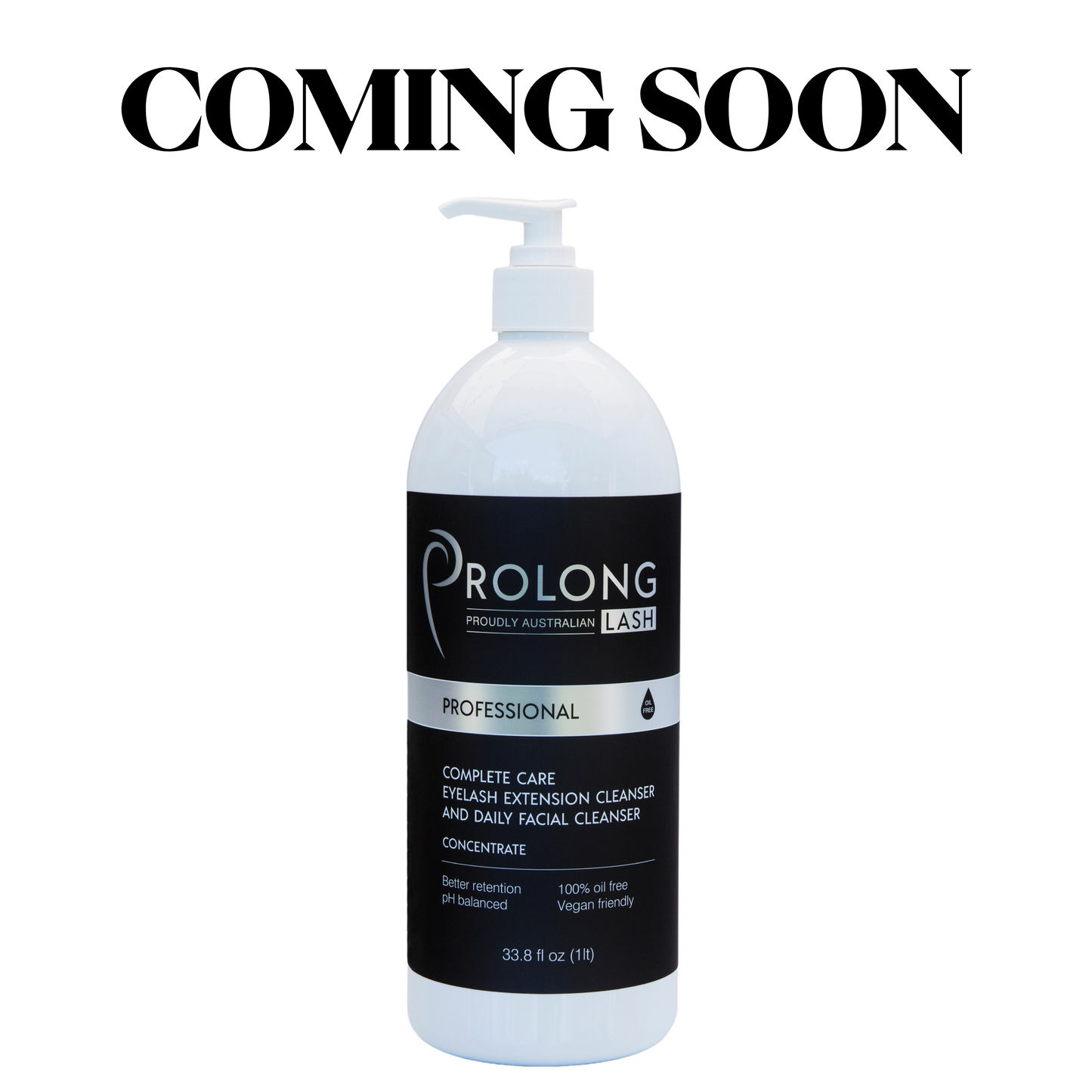 Prolong Lash Professional Lash cleanser concentrate on a transparent background